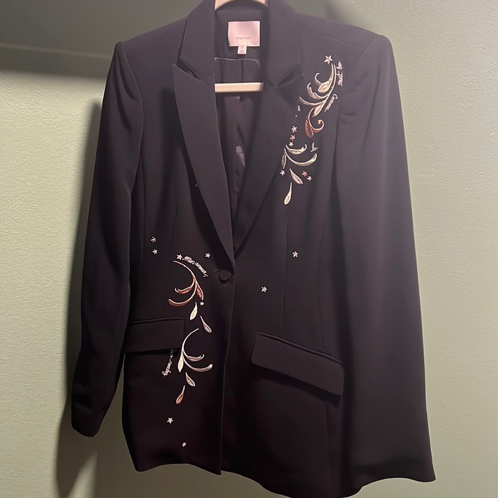 Cinq A Sept Embroidered Blazer